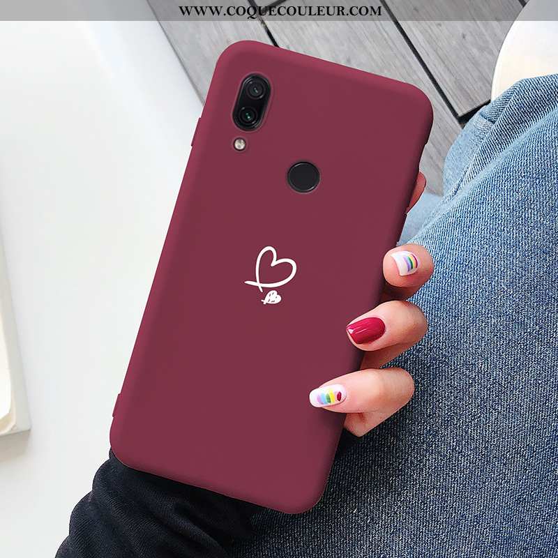 Étui Xiaomi Redmi Note 7 Protection Ultra Rouge, Coque Xiaomi Redmi Note 7 Créatif Rose