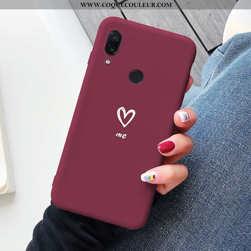 Étui Xiaomi Redmi Note 7 Protection Ultra Rouge, Coque Xiaomi Redmi Note 7 Créatif Rose