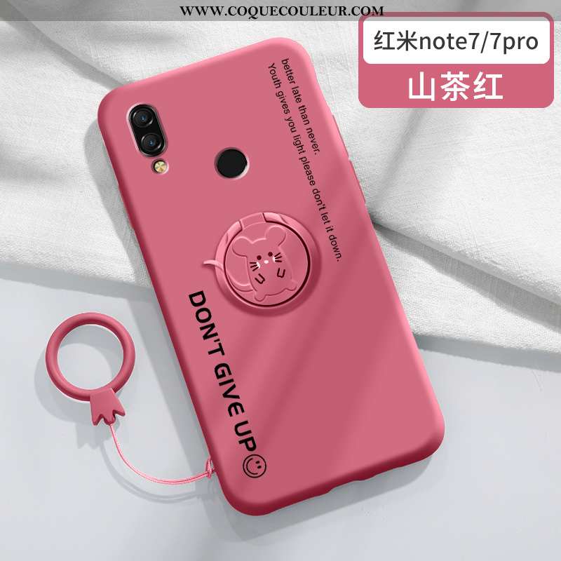 Coque Xiaomi Redmi Note 7 Tendance Rat Magnétisme, Housse Xiaomi Redmi Note 7 Silicone Net Rouge