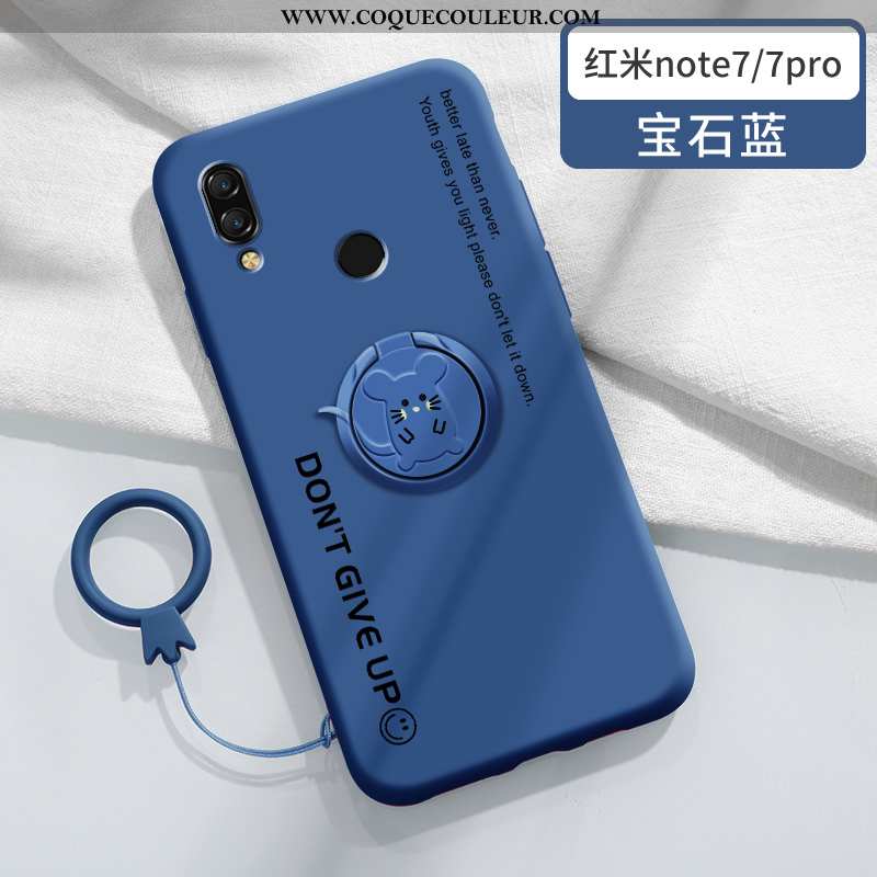 Coque Xiaomi Redmi Note 7 Tendance Rat Magnétisme, Housse Xiaomi Redmi Note 7 Silicone Net Rouge