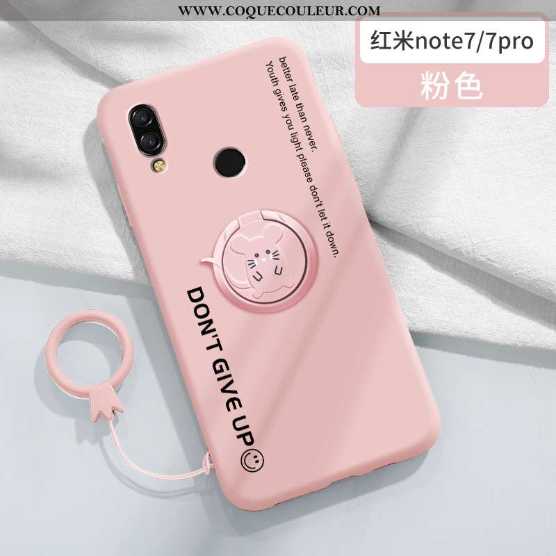 Coque Xiaomi Redmi Note 7 Tendance Rat Magnétisme, Housse Xiaomi Redmi Note 7 Silicone Net Rouge