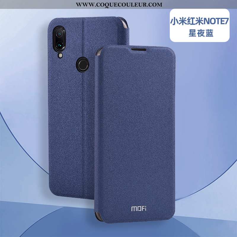 Étui Xiaomi Redmi Note 7 Cuir Téléphone Portable Clamshell, Coque Xiaomi Redmi Note 7 Silicone Rose