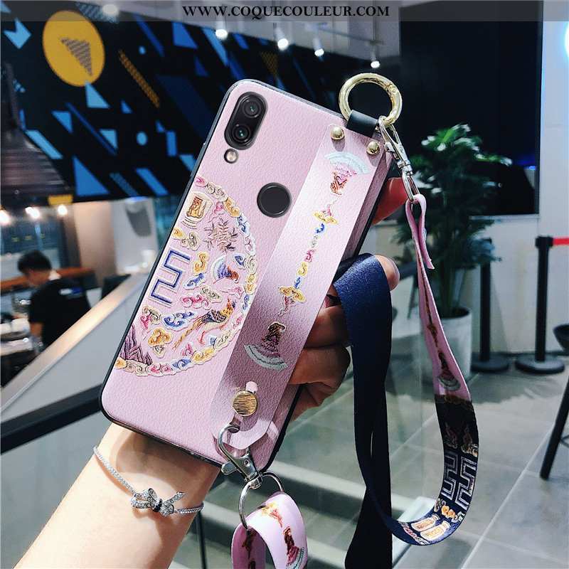 Housse Xiaomi Redmi Note 7 Légère Coque Petit, Étui Xiaomi Redmi Note 7 Fluide Doux Tendance Rose