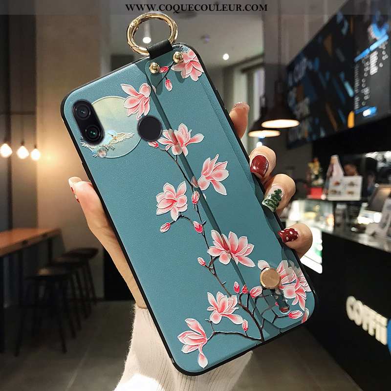 Étui Xiaomi Redmi Note 7 Protection Coque, Coque Xiaomi Redmi Note 7 Silicone Petit Bleu