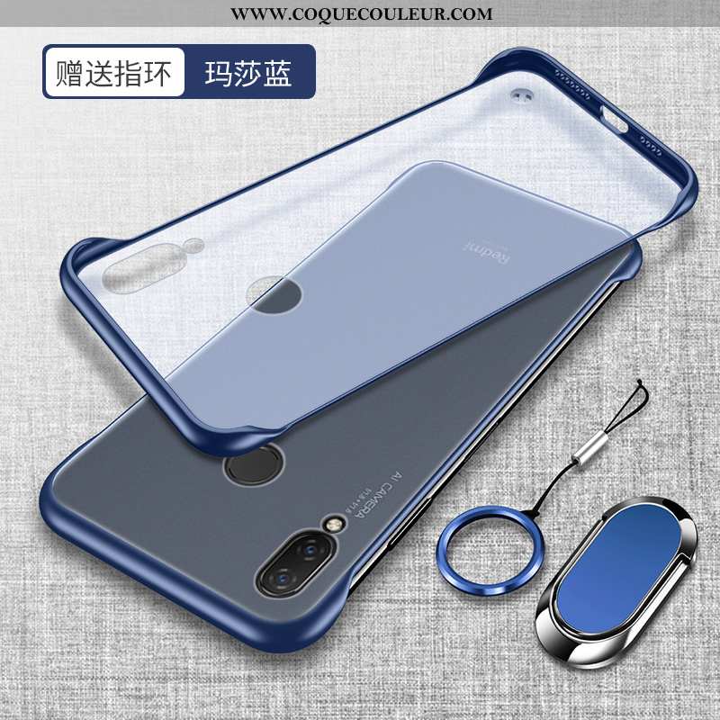 Étui Xiaomi Redmi Note 7 Tendance Border Rouge, Coque Xiaomi Redmi Note 7 Légère Silicone Bleu