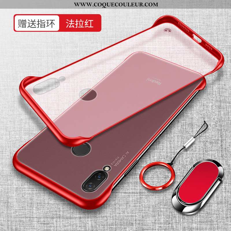 Étui Xiaomi Redmi Note 7 Tendance Border Rouge, Coque Xiaomi Redmi Note 7 Légère Silicone Bleu