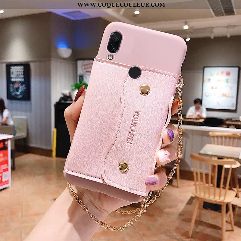 Étui Xiaomi Redmi Note 7 Tendance Coque Rose, Xiaomi Redmi Note 7 Fluide Doux Silicone Rose