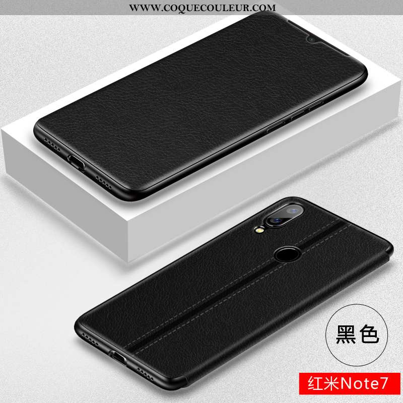 Housse Xiaomi Redmi Note 7 Tendance Rouge Téléphone Portable, Étui Xiaomi Redmi Note 7 Cuir
