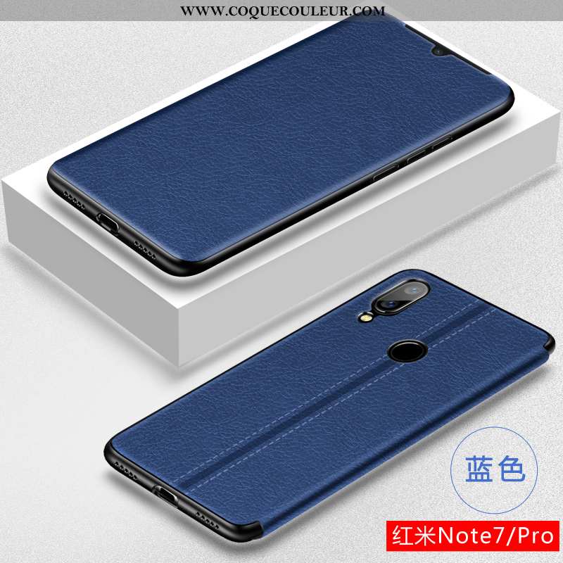 Housse Xiaomi Redmi Note 7 Tendance Rouge Téléphone Portable, Étui Xiaomi Redmi Note 7 Cuir