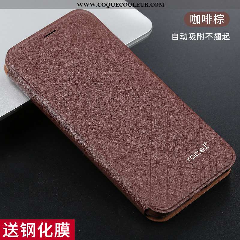 Étui Xiaomi Redmi Note 7 Cuir Noir Housse, Coque Xiaomi Redmi Note 7 Silicone Incassable