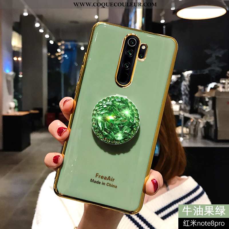 Étui Xiaomi Redmi Note 8 Pro Luxe Incassable Coque, Coque Xiaomi Redmi Note 8 Pro Strass Support Ver