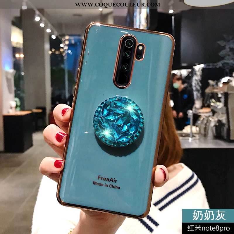 Étui Xiaomi Redmi Note 8 Pro Luxe Incassable Coque, Coque Xiaomi Redmi Note 8 Pro Strass Support Ver