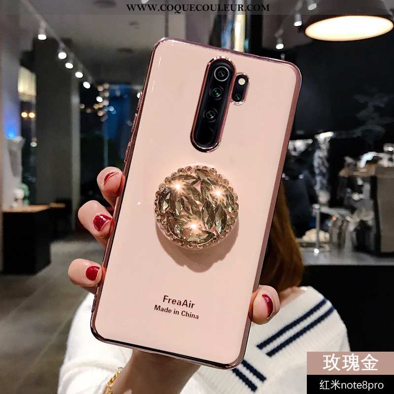 Étui Xiaomi Redmi Note 8 Pro Luxe Incassable Coque, Coque Xiaomi Redmi Note 8 Pro Strass Support Ver