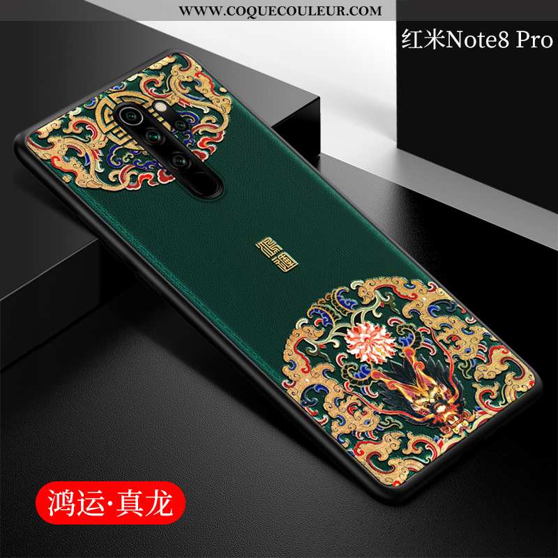 Coque Xiaomi Redmi Note 8 Pro Fluide Doux Cuir, Housse Xiaomi Redmi Note 8 Pro Protection Style Chin