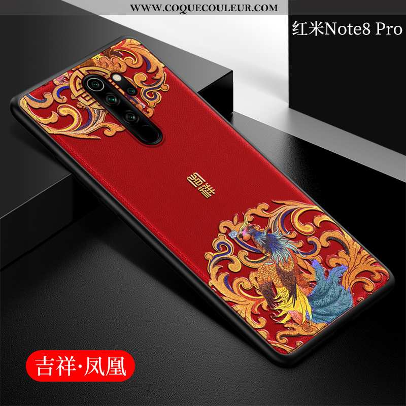 Coque Xiaomi Redmi Note 8 Pro Fluide Doux Cuir, Housse Xiaomi Redmi Note 8 Pro Protection Style Chin