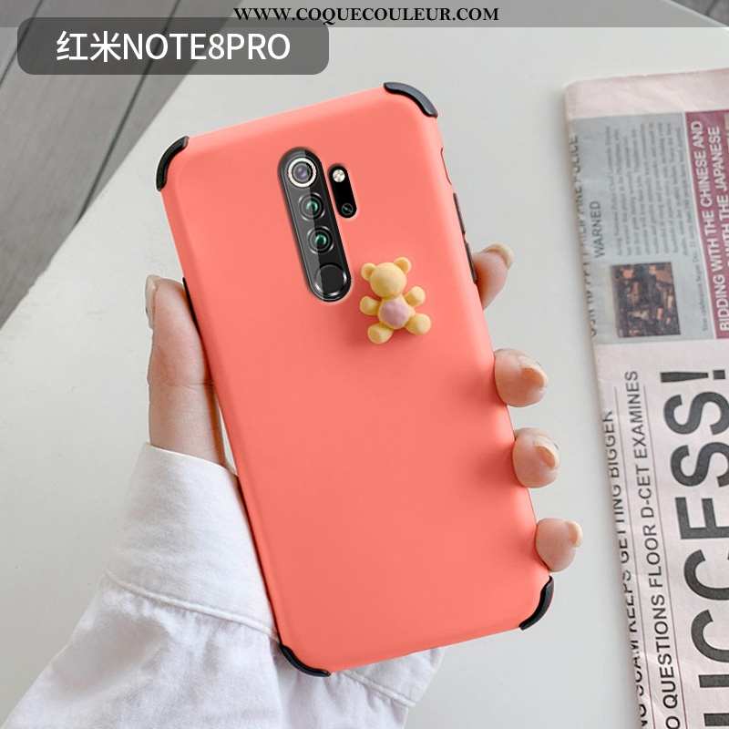 Étui Xiaomi Redmi Note 8 Pro Silicone Rouge Étui, Coque Xiaomi Redmi Note 8 Pro Protection Ours