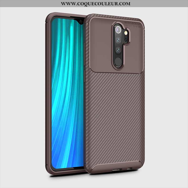 Coque Xiaomi Redmi Note 8 Pro Délavé En Daim Tout Compris Marron, Housse Xiaomi Redmi Note 8 Pro Per