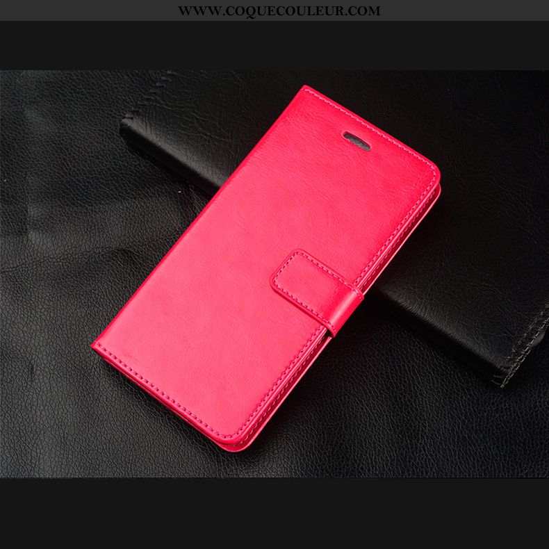 Étui Xiaomi Redmi Note 8 Pro Cuir Tempérer Rouge, Coque Xiaomi Redmi Note 8 Pro Fluide Doux Incassab