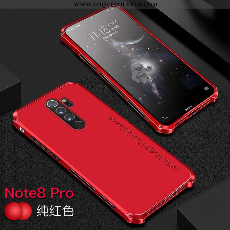 Coque Xiaomi Redmi Note 8 Pro Protection Téléphone Portable, Housse Xiaomi Redmi Note 8 Pro Métal Ro