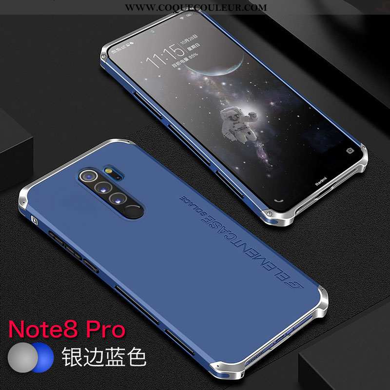 Coque Xiaomi Redmi Note 8 Pro Protection Téléphone Portable, Housse Xiaomi Redmi Note 8 Pro Métal Ro