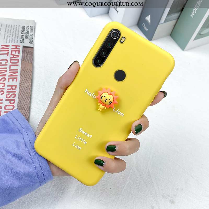 Étui Xiaomi Redmi Note 8t Charmant Tout Compris Lion, Coque Xiaomi Redmi Note 8t Tendance Jaune