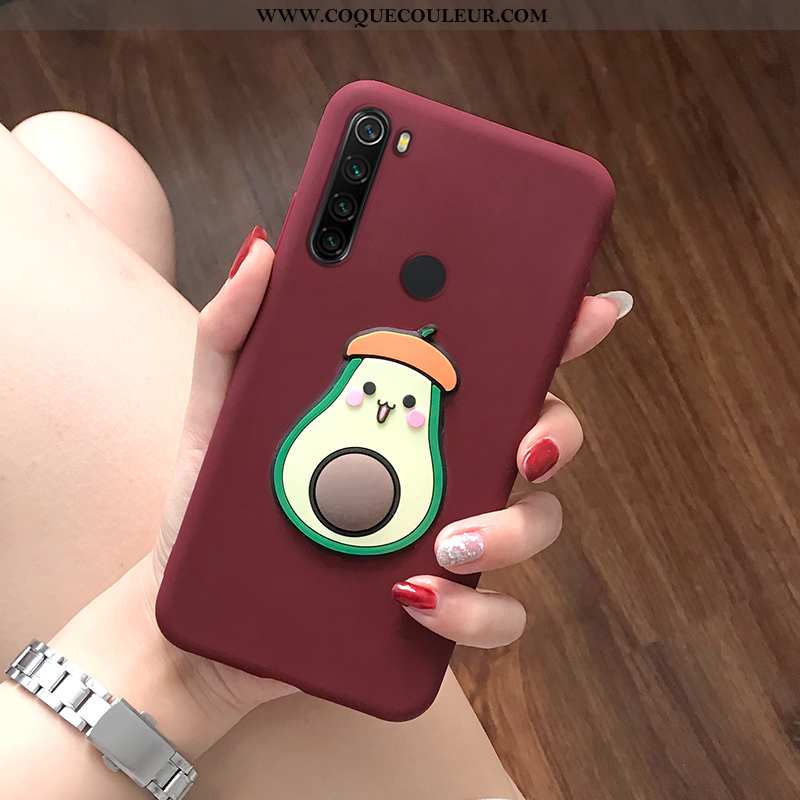 Étui Xiaomi Redmi Note 8t Charmant Net Rouge Silicone, Coque Xiaomi Redmi Note 8t Tendance Noir