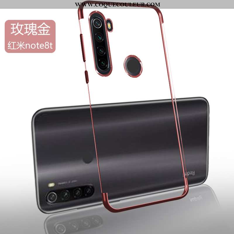 Étui Xiaomi Redmi Note 8t Légère Incassable Bleu, Coque Xiaomi Redmi Note 8t Fluide Doux Simple Bleu