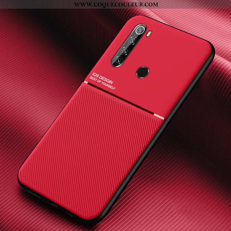 Étui Xiaomi Redmi Note 8t Silicone Incassable Modèle Fleurie, Coque Xiaomi Redmi Note 8t Cuir Rouge