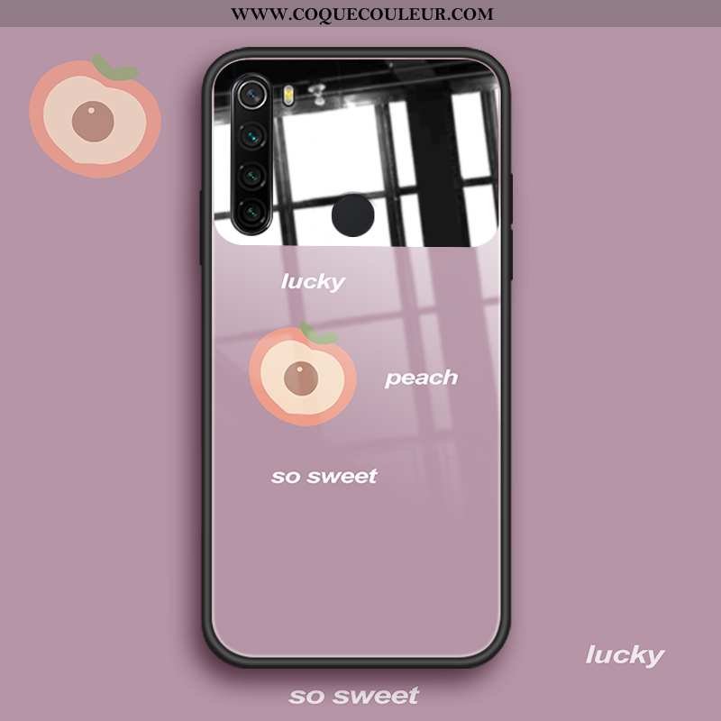 Housse Xiaomi Redmi Note 8t Charmant Coque Verre, Étui Xiaomi Redmi Note 8t Tendance Fruit Violet