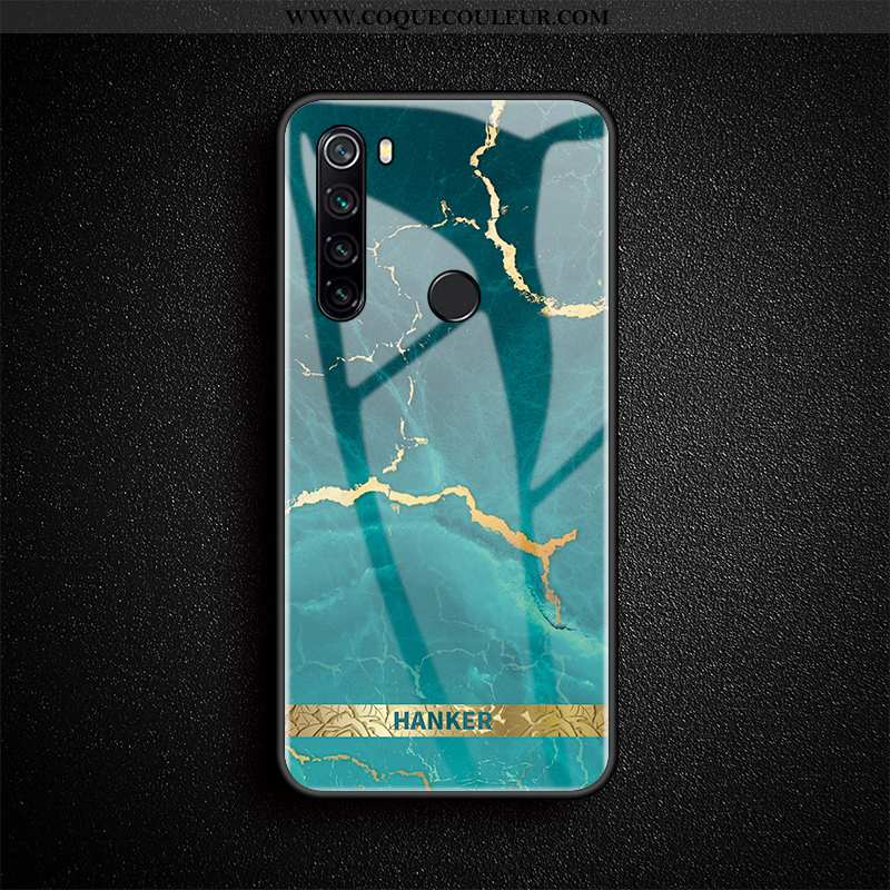 Coque Xiaomi Redmi Note 8t Verre Nouveau, Housse Xiaomi Redmi Note 8t Fluide Doux Rouge Bleu