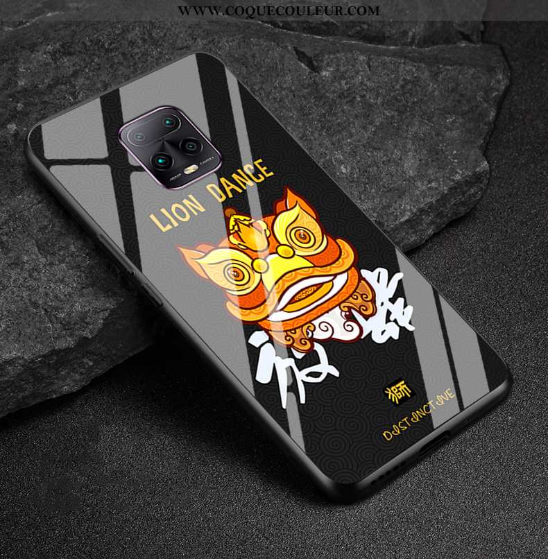 Étui Xiaomi Redmi Note 9 Pro Silicone Verre Rouge, Coque Xiaomi Redmi Note 9 Pro Protection Créatif 