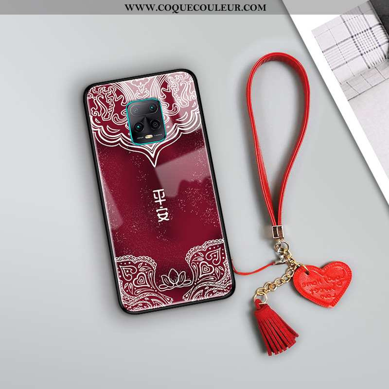 Coque Xiaomi Redmi Note 9 Pro Vintage Protection Rouge, Housse Xiaomi Redmi Note 9 Pro Tendance Nouv