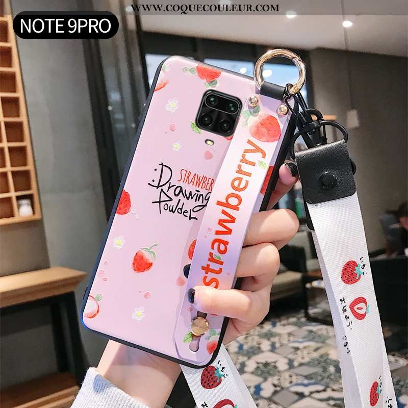 Housse Xiaomi Redmi Note 9 Pro Silicone Coque Nouveau, Étui Xiaomi Redmi Note 9 Pro Mode Rouge Rose