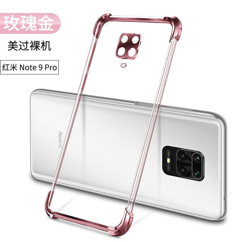 Coque Xiaomi Redmi Note 9 Pro Or Rouge Incassable, Housse Xiaomi Redmi Note 9 Pro Petit Ballon Doré