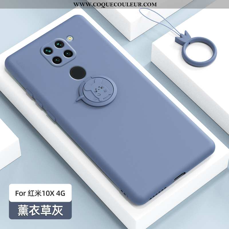 Housse Xiaomi Redmi Note 9 Protection Étui Anneau, Xiaomi Redmi Note 9 Délavé En Daim Fluide Doux Ro