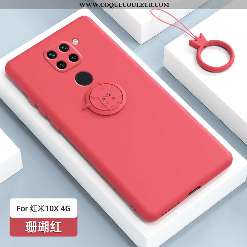 Housse Xiaomi Redmi Note 9 Protection Étui Anneau, Xiaomi Redmi Note 9 Délavé En Daim Fluide Doux Ro