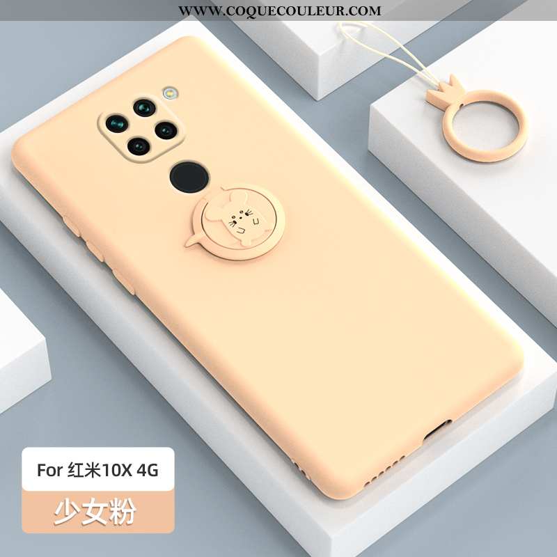Housse Xiaomi Redmi Note 9 Protection Étui Anneau, Xiaomi Redmi Note 9 Délavé En Daim Fluide Doux Ro