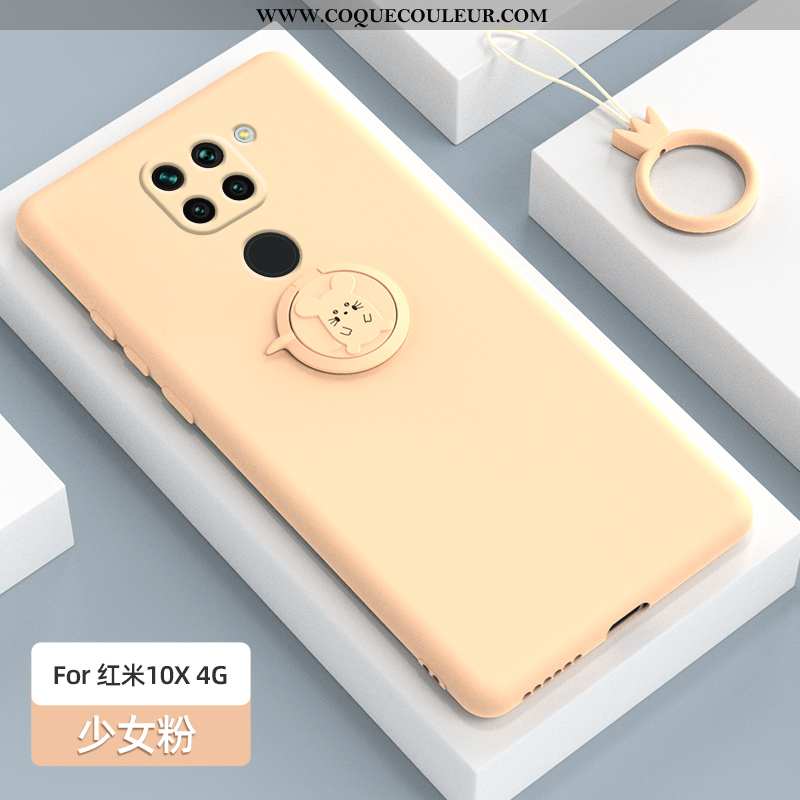 Housse Xiaomi Redmi Note 9 Protection Étui Anneau, Xiaomi Redmi Note 9 Délavé En Daim Fluide Doux Ro