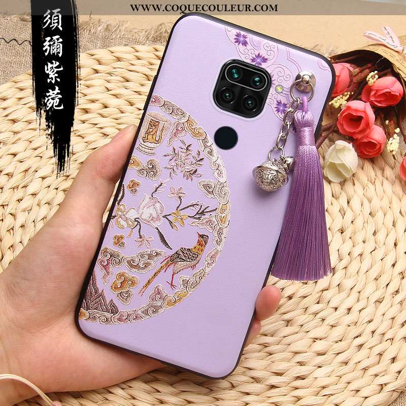 Coque Xiaomi Redmi Note 9 Gaufrage Étui Téléphone Portable, Housse Xiaomi Redmi Note 9 Fluide Doux R