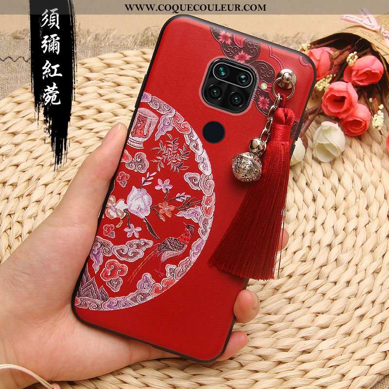 Coque Xiaomi Redmi Note 9 Gaufrage Étui Téléphone Portable, Housse Xiaomi Redmi Note 9 Fluide Doux R