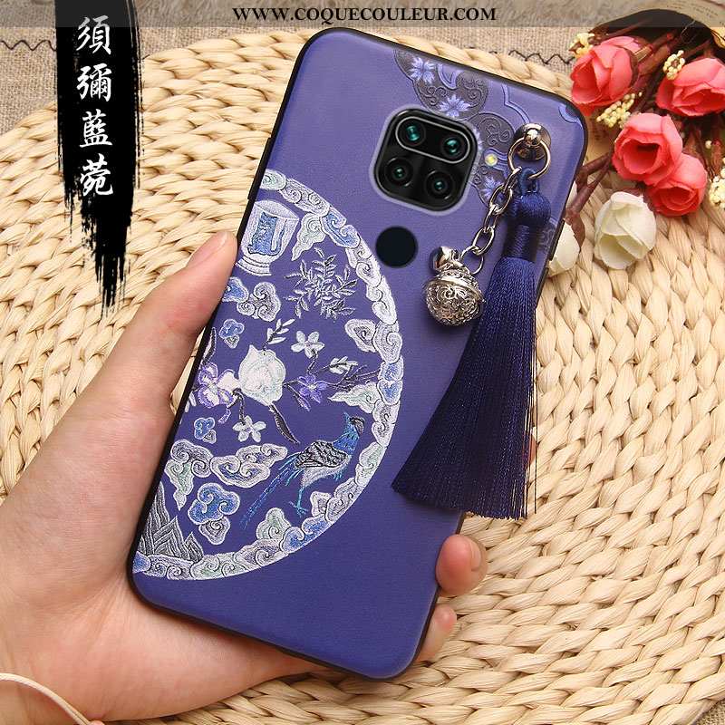 Coque Xiaomi Redmi Note 9 Gaufrage Étui Téléphone Portable, Housse Xiaomi Redmi Note 9 Fluide Doux R