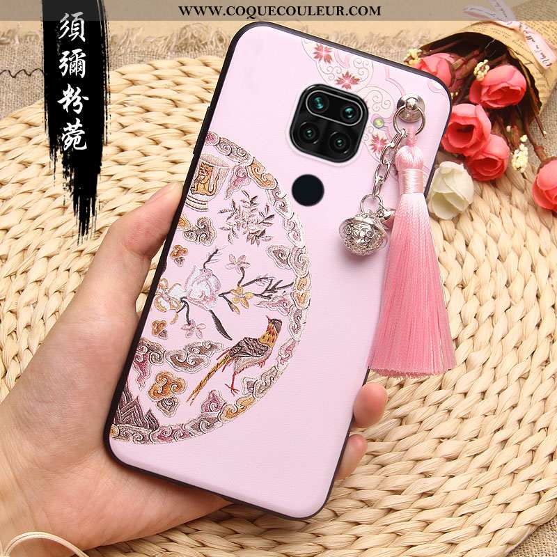 Coque Xiaomi Redmi Note 9 Gaufrage Étui Téléphone Portable, Housse Xiaomi Redmi Note 9 Fluide Doux R