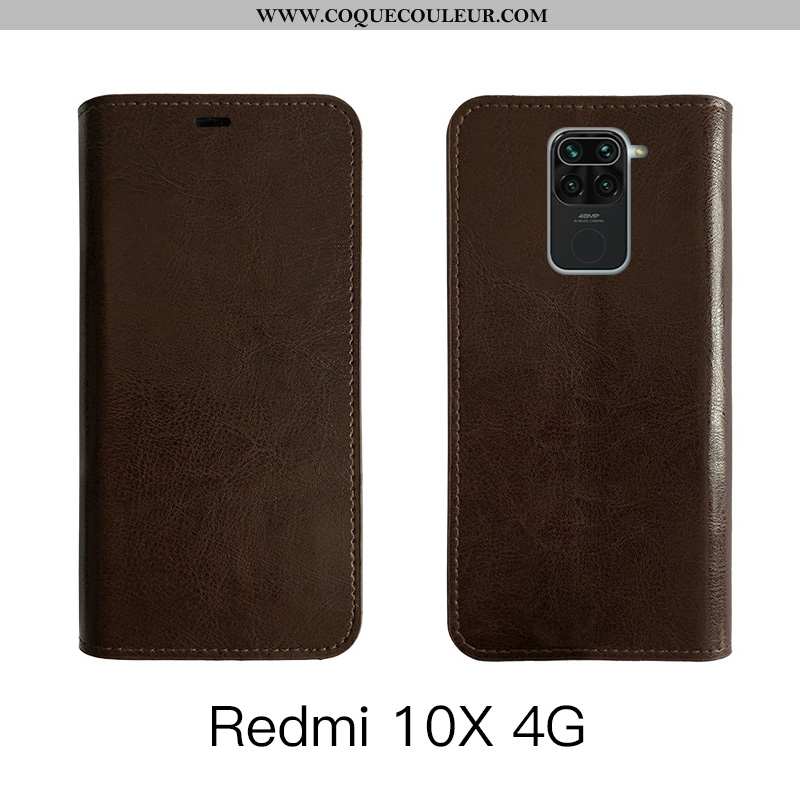 Housse Xiaomi Redmi Note 9 Cuir Véritable Protection, Étui Xiaomi Redmi Note 9 Cuir Tout Compris Mar