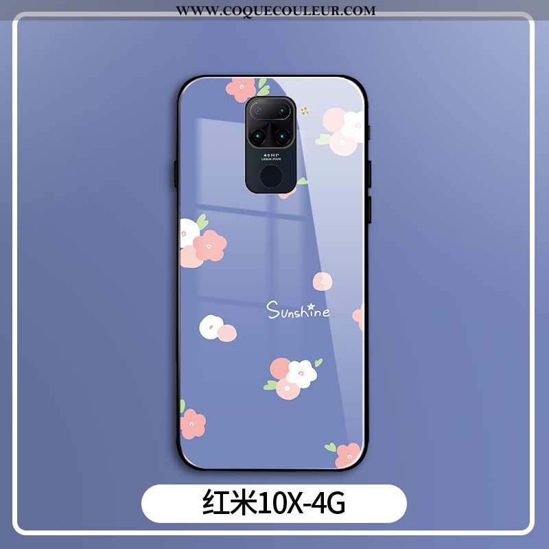 Housse Xiaomi Redmi Note 9 Créatif Miroir Rouge, Étui Xiaomi Redmi Note 9 Mode Coque Bleu