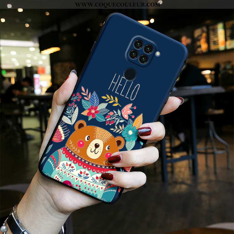 Housse Xiaomi Redmi Note 9 Vintage Fluide Doux Coque, Étui Xiaomi Redmi Note 9 Tendance Charmant Ble