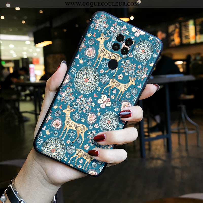 Housse Xiaomi Redmi Note 9 Vintage Fluide Doux Coque, Étui Xiaomi Redmi Note 9 Tendance Charmant Ble