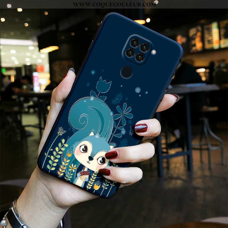 Housse Xiaomi Redmi Note 9 Vintage Fluide Doux Coque, Étui Xiaomi Redmi Note 9 Tendance Charmant Ble