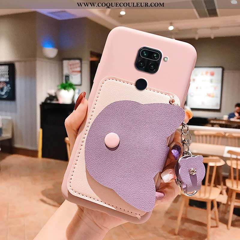 Housse Xiaomi Redmi Note 9 Protection Petit Simple, Étui Xiaomi Redmi Note 9 Créatif Coque Rose