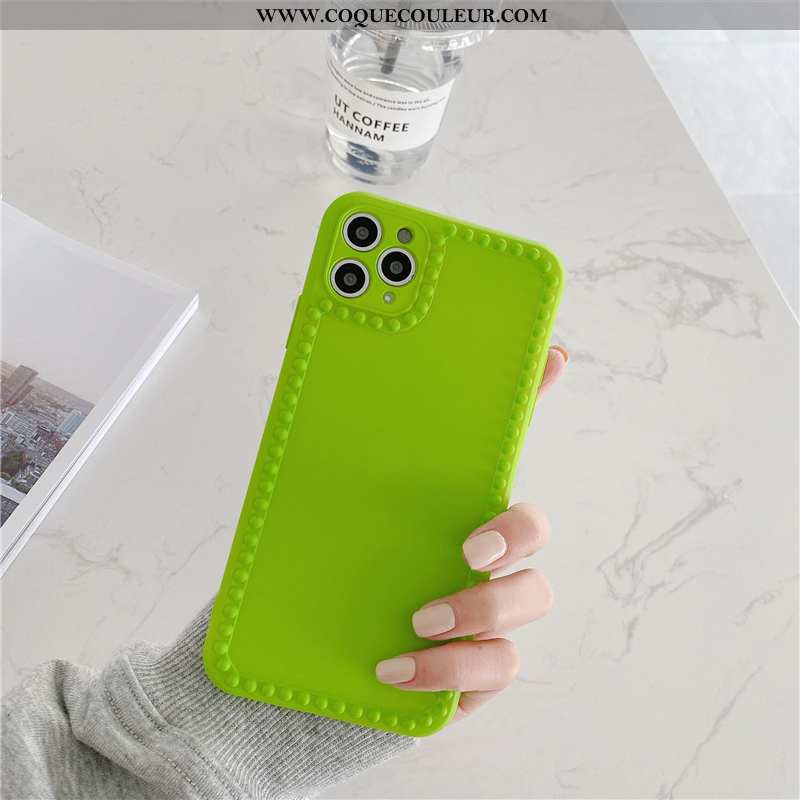 Étui iPhone 11 Pro Max Personnalité Silicone Vent, Coque iPhone 11 Pro Max Créatif Tout Compris Vert