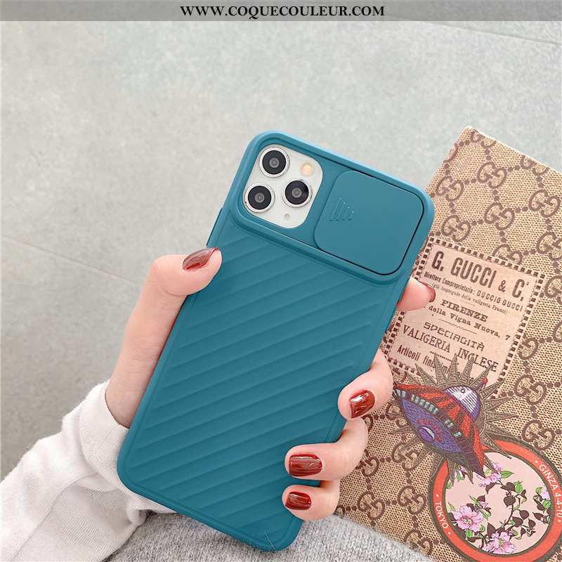 Housse iPhone 11 Pro Max Silicone Créatif Téléphone Portable, Étui iPhone 11 Pro Max Protection Bleu